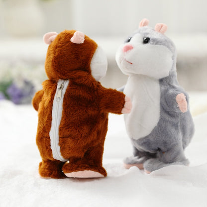 Cute Walking Talking Hamster Wooddy Time Stuffed Plush Animal Dolls Speaking Kid Educational Toy Repeat Sound Language