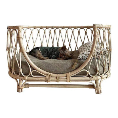 Pet Bed Handmade Rattan Woven Pet Bed Sofa For Dogs