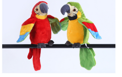 Electric Talking Parrot Plush Toy Cute Speaking Record Repeats