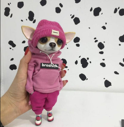 Resin Standing Puppy Doll Plush Toy