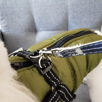 Waterproof Dog Clothes Winter Dog Coat With Harness Warm Pet Clothing Big Dog Jacket Chihuahua Labrador Coat Costume - Image #8