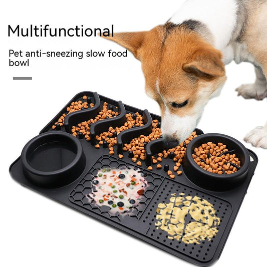 Dog Silicone Licking Pad Pet Licking Mat Silicone Smelling Mat Multifunctional Food Bowl Pets Supplies