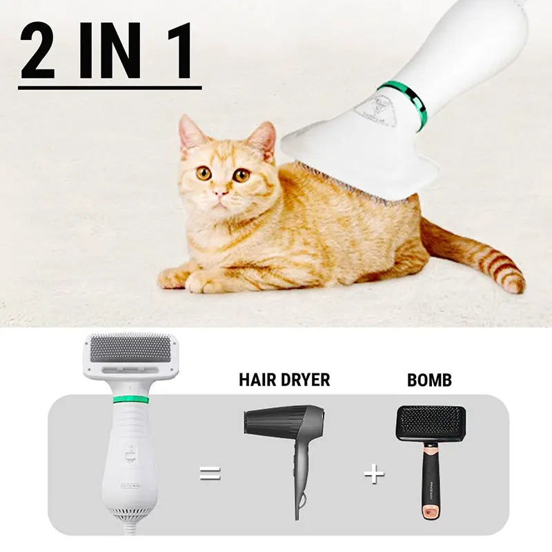 2 in 1 Pet Drying Brush Pet Hair Dryer Comb - Image #4