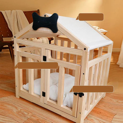 Indoor Solid Wood Doghouse Removable And Washable
