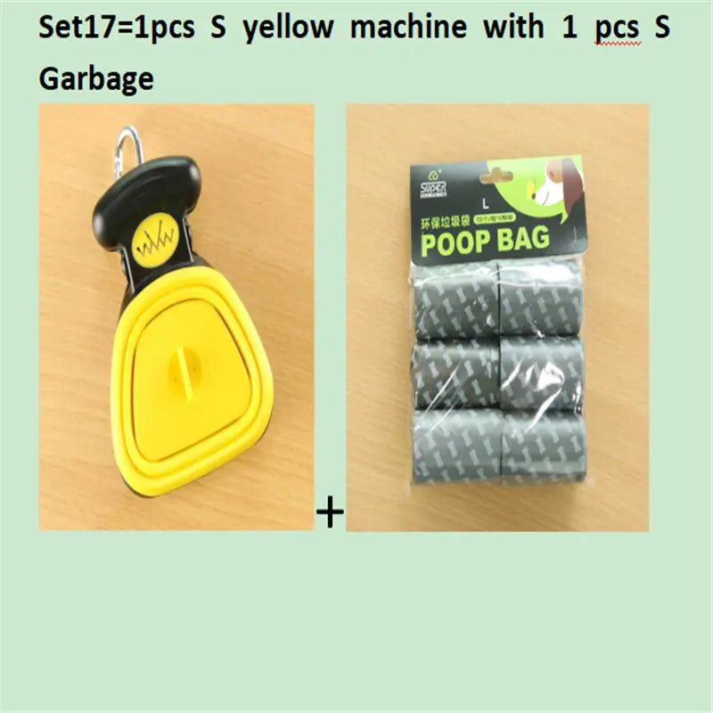 Dog Pet Travel Foldable Pooper Scooper With 1 Roll Decomposable bags Poop Scoop Clean Pick Up Excreta Cleaner Epacket Shipping - Image #19